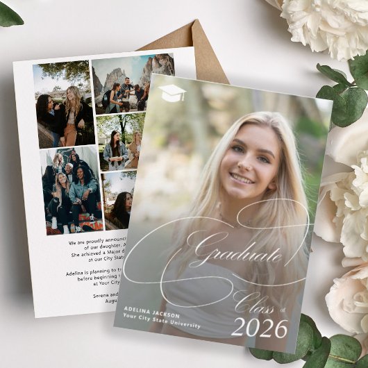 Foto collage klassiek afstudeerscript afstuderen aankondiging