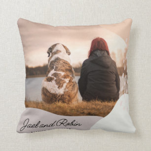 Foto-collage kussen voor huisdierhond als aandenke