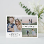 Foto Collage Love & Bedankt Weddenschap Hartelijk (Staand voorkant)