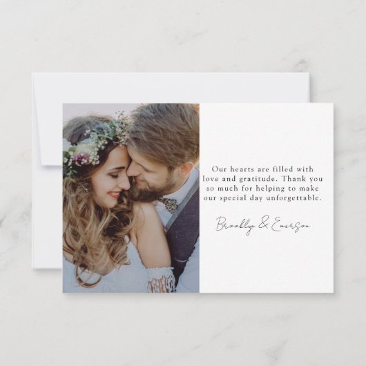 Foto Collage Love & Bedankt Weddenschap Hartelijk (Achterkant)