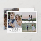 Foto Collage Love & Bedankt Weddenschap Hartelijk (Voorkant / Achterkant)