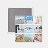 Foto Collage Magnet Wedding Favor Seashell Magneet (Voorkant / Achterkant)