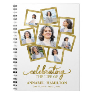 Foto Collage Memorial Funeral Book Notitieboek