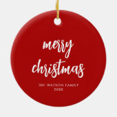 Foto Collage Merry Kerstry Keramisch Ornament (Achterkant)