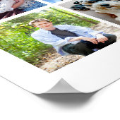 Foto Collage met 17 foto's - kan kleur bewerken Poster (Hoek)