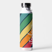 Foto collage met 4 foto's Kleurrijke retrorestappe Waterfles (Links)