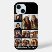 Foto collage met 9 foto's optionele achtergrond Case-Mate iPhone case (Achterkant)