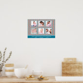 Foto collage met decoratief ventilatorpatroon poster (Keuken)