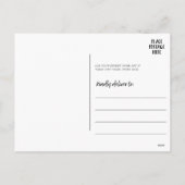 Foto collage met familienaam Datum - zwart Feestdagenkaart (Achterkant)