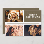 Foto Collage Modern Kerstmis Feestdagenkaart (Voorkant / Achterkant)