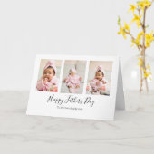 Foto Collage Modern minimalist Fathers Day Card Kaart (Gele Bloem)