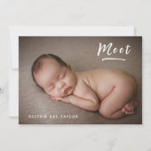 Foto Collage Modern Simple New Baby Aankondiging (Voorkant)