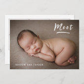 Foto Collage Modern Simple New Baby Aankondiging (Voorkant / Achterkant)