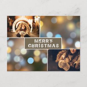 Foto Collage Modern Vakantie Kerstmis Briefkaart