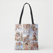 Foto Collage Monogram Afbeelding Draagtas (Voorkant)