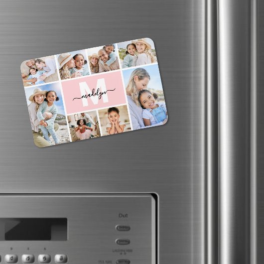 Foto Collage Monogram Afbeelding Magneet