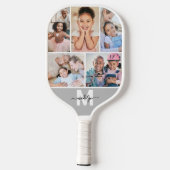 Foto Collage Monogram Afbeelding Pickleball Paddle (Achterkant)