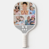 Foto Collage Monogram Afbeelding Pickleball Paddle (Voorkant)