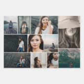 Foto Collage Monogram Black White Inpakpapier Vel (Voorkant)