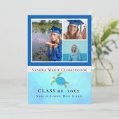 Foto: Collage Nautical Blue Starfish afstuderen An Aankondiging (Staand voorkant)