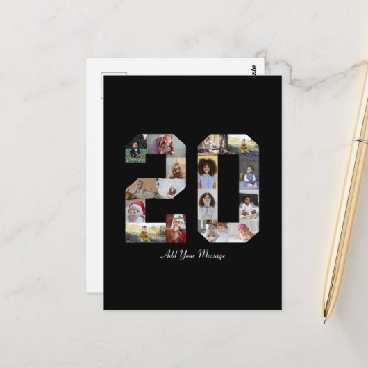 Foto-collage nummer 20 briefkaart (Voorkant / Achterkant in situ)