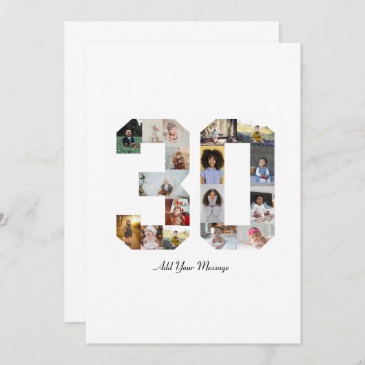 Foto collage nummer 30 aankondiging (Voorkant / Achterkant)