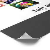 Foto Collage nummer 40 Aangepast 40e verjaardag Poster (Hoek)