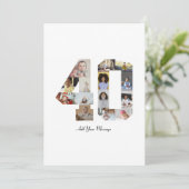 Foto-collage nummer 40 bedankkaart (Staand voorkant)