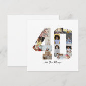 Foto-collage nummer 40 bedankkaart (Voorkant / Achterkant)