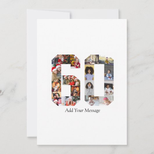 Foto-collage nummer 60 bedankkaart (Voorkant)