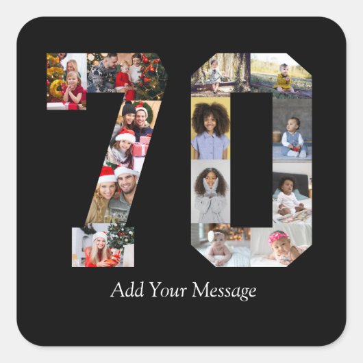 Foto collage nummer 70 vierkante sticker (Voorkant)