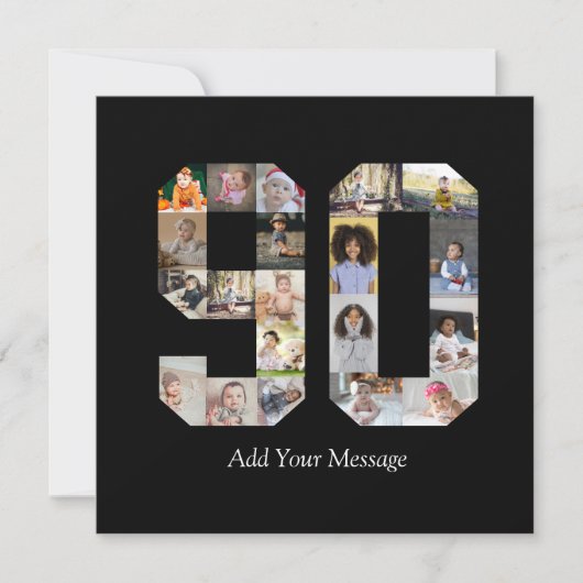 Foto-collage nummer 90 bedankkaart (Voorkant)