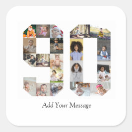 Foto-collage nummer 90 vierkante sticker