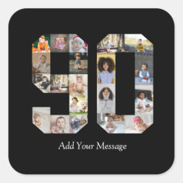 Foto-collage nummer 90 vierkante sticker