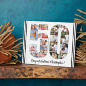 Foto Collage Omgekeerd nummer 50 Birthday Fotoplaat (Zijkant)