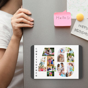 Foto collage op nummer 40 - 40e verjaardag magneet