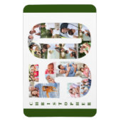 Foto collage op nummer 50 - 50e verjaardag magneet (Verticaal)