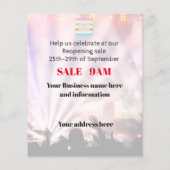 Foto Collage Party Afbeeldingen Sale Flyer (Achterkant)