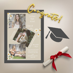 Foto Collage Persoonlijk 4 Afbeeldingen Afstuderen Aankondiging