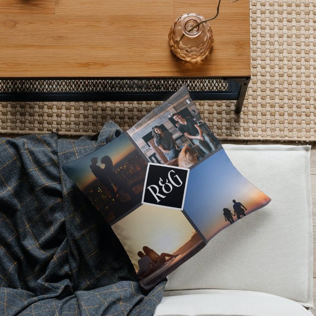 Foto Collage Persoonlijk 4 FotoMonogram Kussen (Creator heeft geüpload)