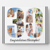 Foto Collage Persoonlijk Aantal 30 Geboortedag Fotoplaat (Voorkant)