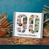 Foto Collage Persoonlijk Aantal 90 Geboortedag Fotoplaat (Zijkant)