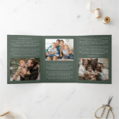 Foto Collage Persoonlijk Nieuwjaarsnieuwsbrief Drieluik Wenskaart (Binnen)