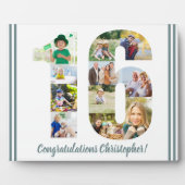 Foto Collage Persoonlijk nummer 16 Geboortedag Fotoplaat (Voorkant)