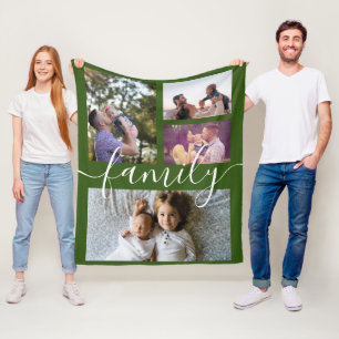 Foto Collage Persoonlijke DIY Aangepaste reeks Fleece Deken