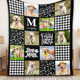Foto Collage Persoonlijke DOG MOM Unieke Quilt Fleece Deken