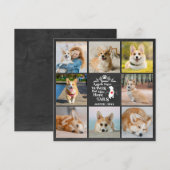 Foto Collage Pet Dog Herinnering verlies Kaart (Voorkant / Achterkant)