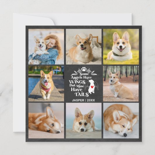 Foto Collage Pet Dog Herinnering verlies Kaart (Voorkant)