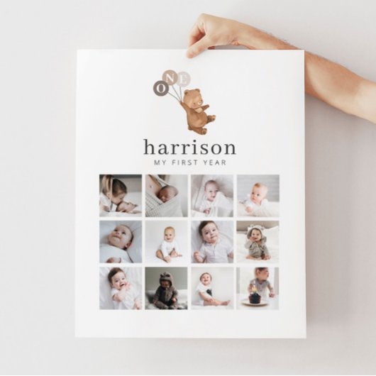 Foto Collage Poster - Beer Brown 3 ballonnen