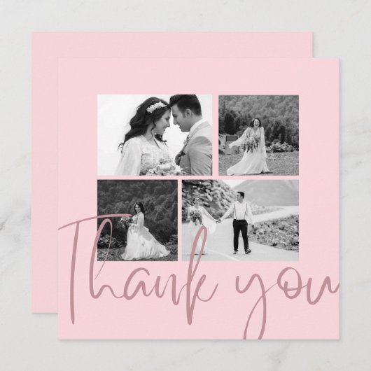 Foto Collage Roos Elegant Weddenschap Hartelijk da Kaart (Voorkant / Achterkant)